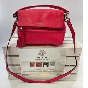 KATE SPADE HOT PINK PEBBLED LEATHER CROSSBODY BAG (ASIS)